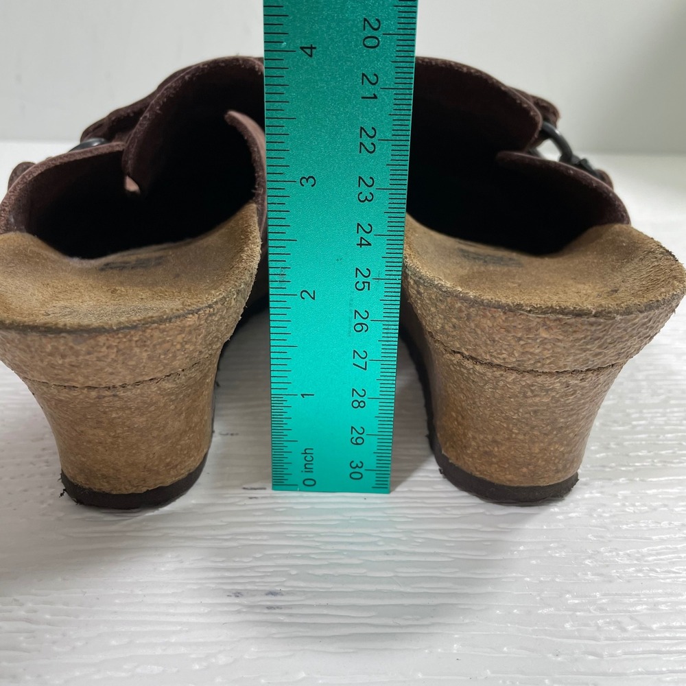 Birkenstock Papillio Dana Women's Wedge Clogs Brown Oiled Leather EU 37 US 6-6.5 - Picture 8 of 9